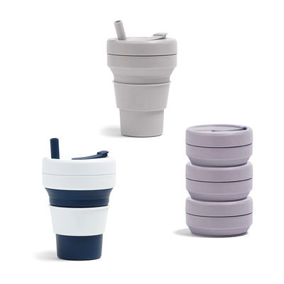 Good price Collapsible Custom Silicone Coffee Cup With Straw Mould online