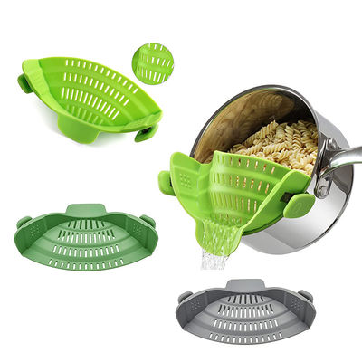 Good price Adjustable Custom Silicone Clip On Strainer For Pots Pans Bowls Food Strainer online